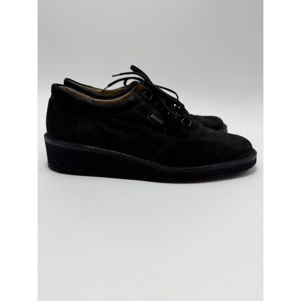 Salvadore Ferragamo Sport Woman's 8.5 B Narrow Black Leather Lace Up Dress Shoe